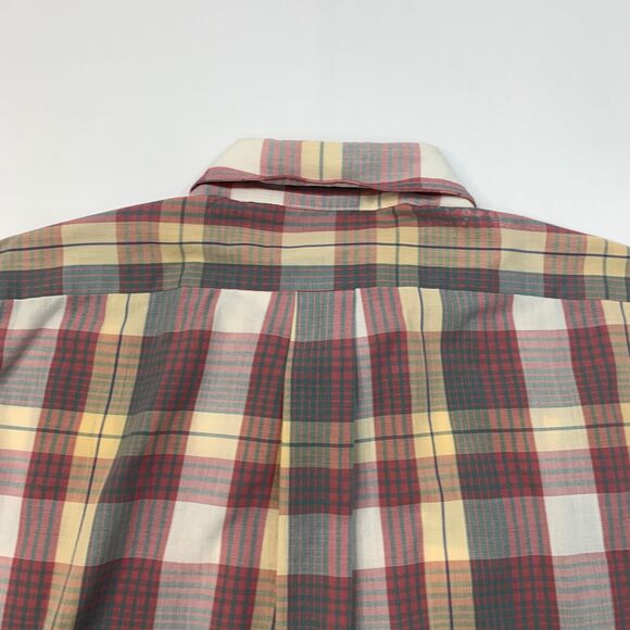 Vintage Chaps Ralph Lauren Shirt Mens L Large Plaid Pinpoint Collar Button Down - Picture 7 of 9
